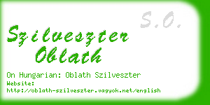 szilveszter oblath business card